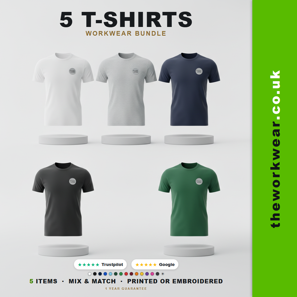 T-Shirts Workwear Bundle - 5 Items