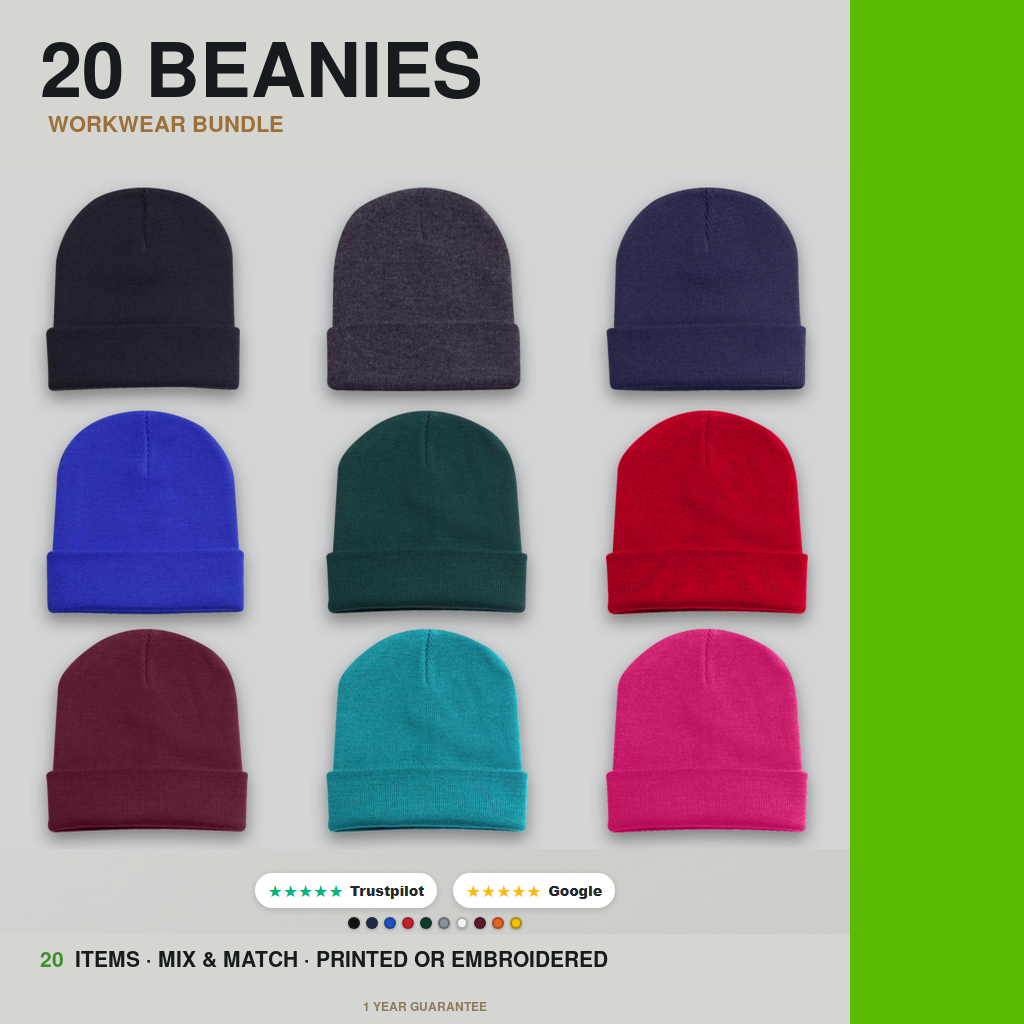 Beanies Workwear Bundle - 20 Items